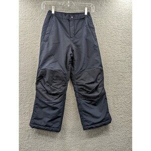 Land's End Navy Blue Kids size 8 Snow Pants Elastic Waist Zippered Pockets